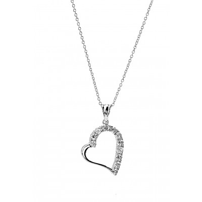 Angled Heart Pendant